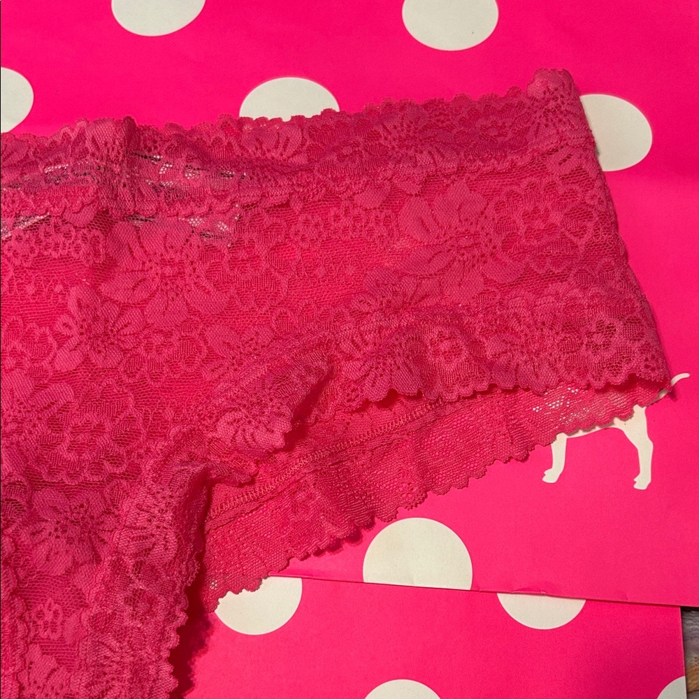 Lace Pink Cheeky Panties